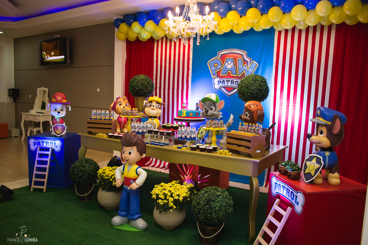 foto lateral da decoração de patrulha canina