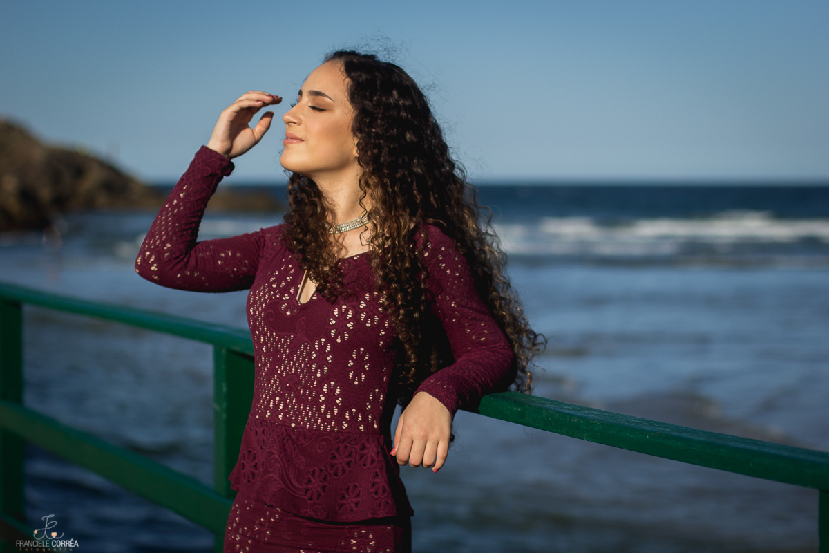 Sessão pré 15 anos na praia de florianópolis