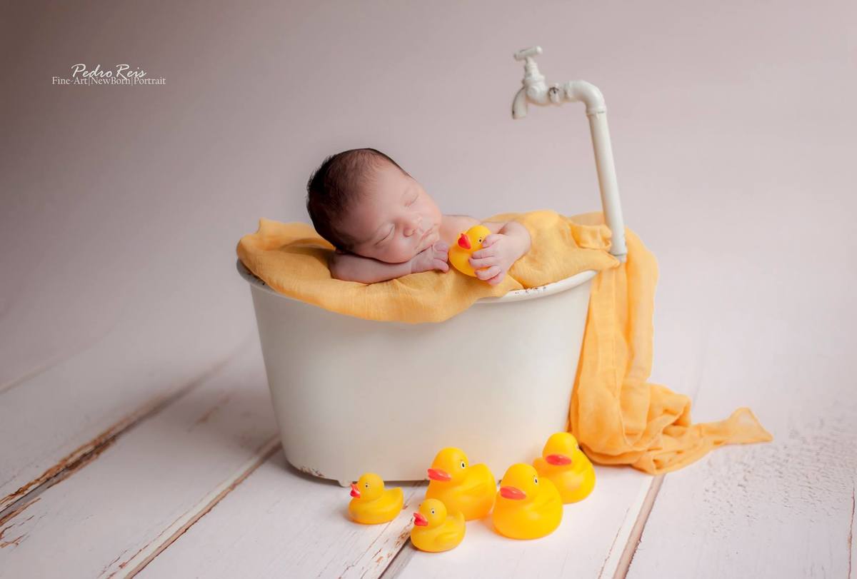 Ensaio Newborn - Dudo com os patinhos 