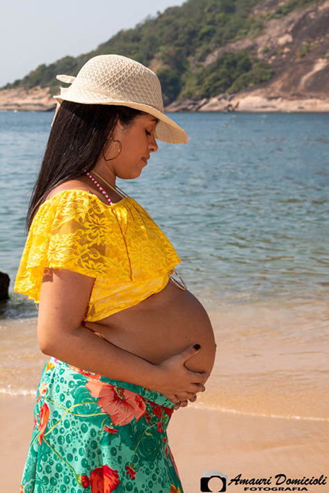 Ensaio Gestante - Praia da Urca - Rio de Janeiro - Renata 