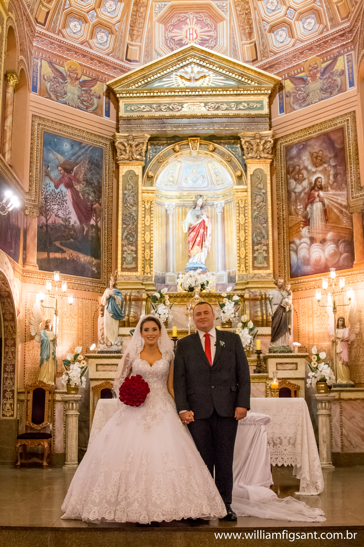 cerimônia de casamento paróquia sagrado coração de jesus