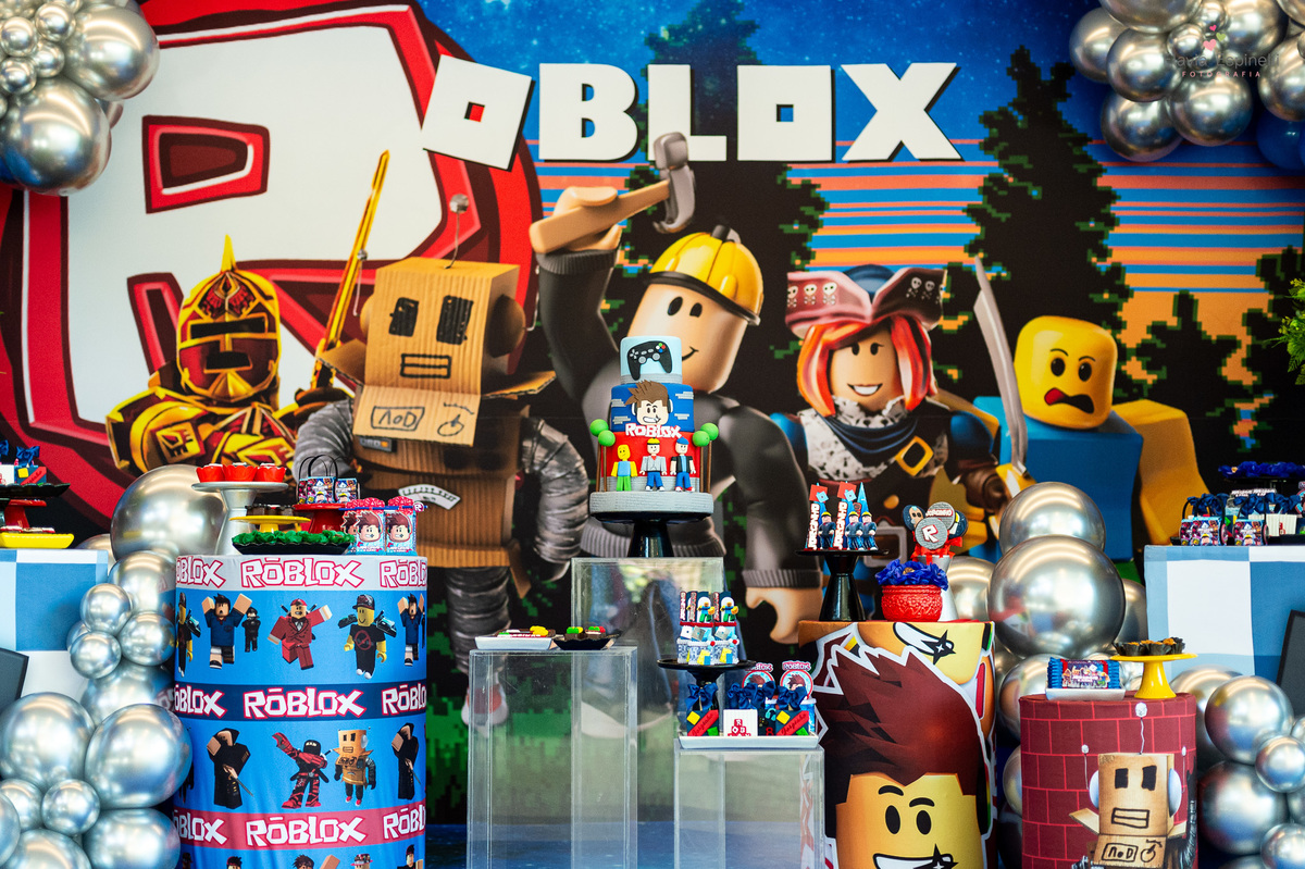 decoração festa roblox
