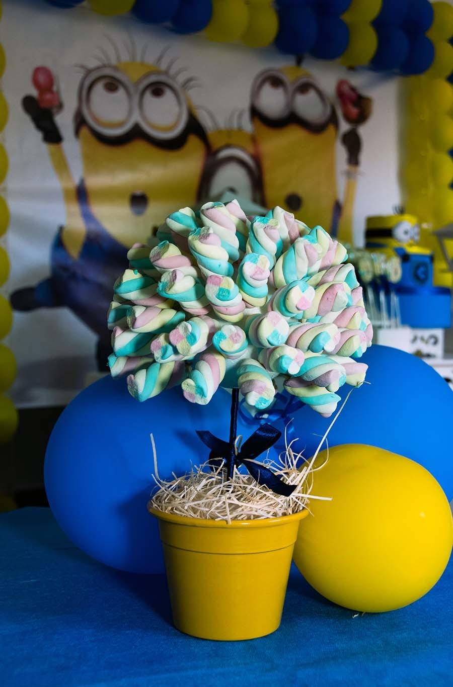 Árvores de Marshmallow em todas as mesas