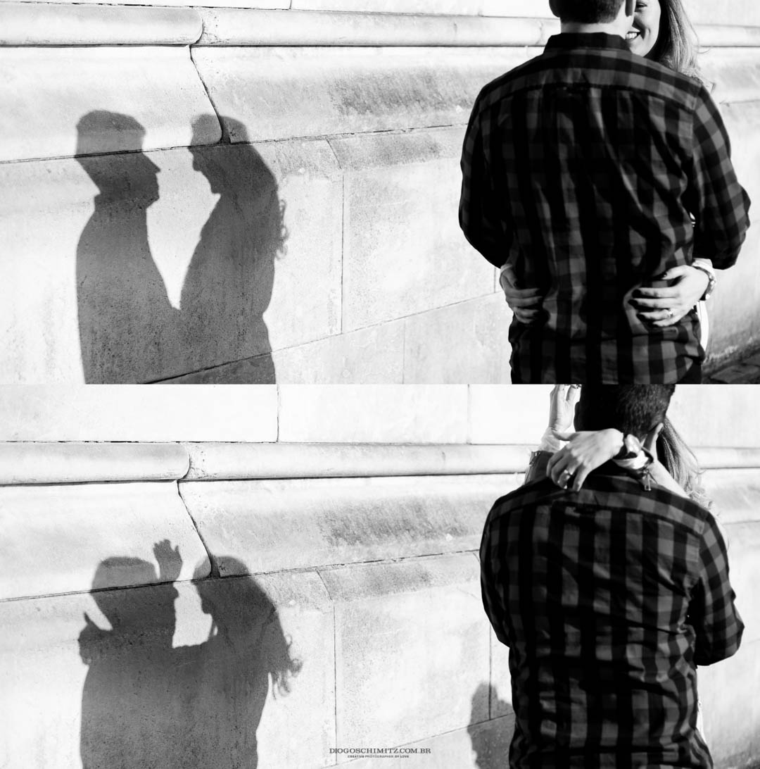 Casal se abraçando.