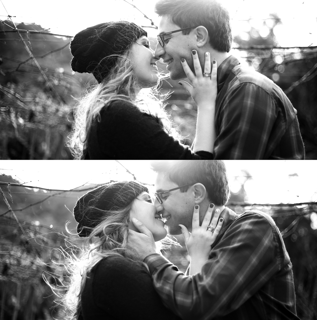 Casal se aproximando um do outro.