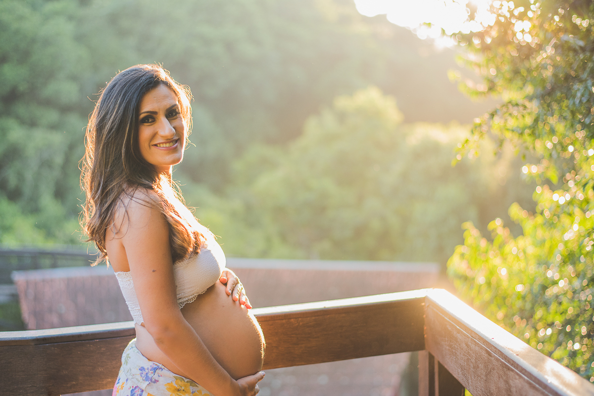 Ensaio Gestante Unilivre Curitiba - contra-luz - Bosque Zanineli Juliana Madalosso Fotografia