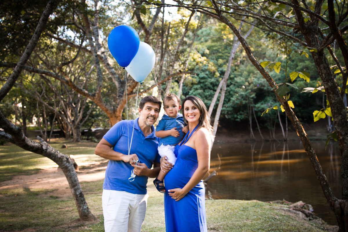 sessão de gestante com criança