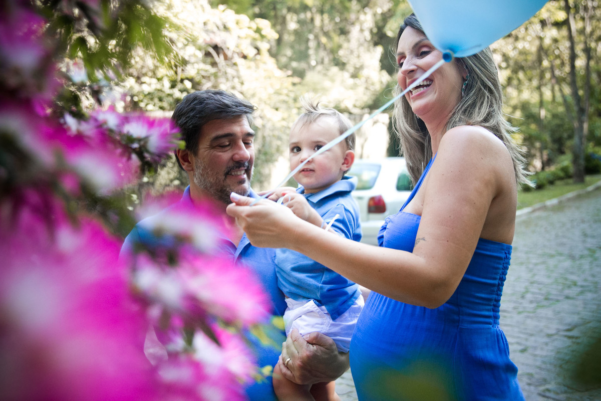 ensaio de gestante com flores