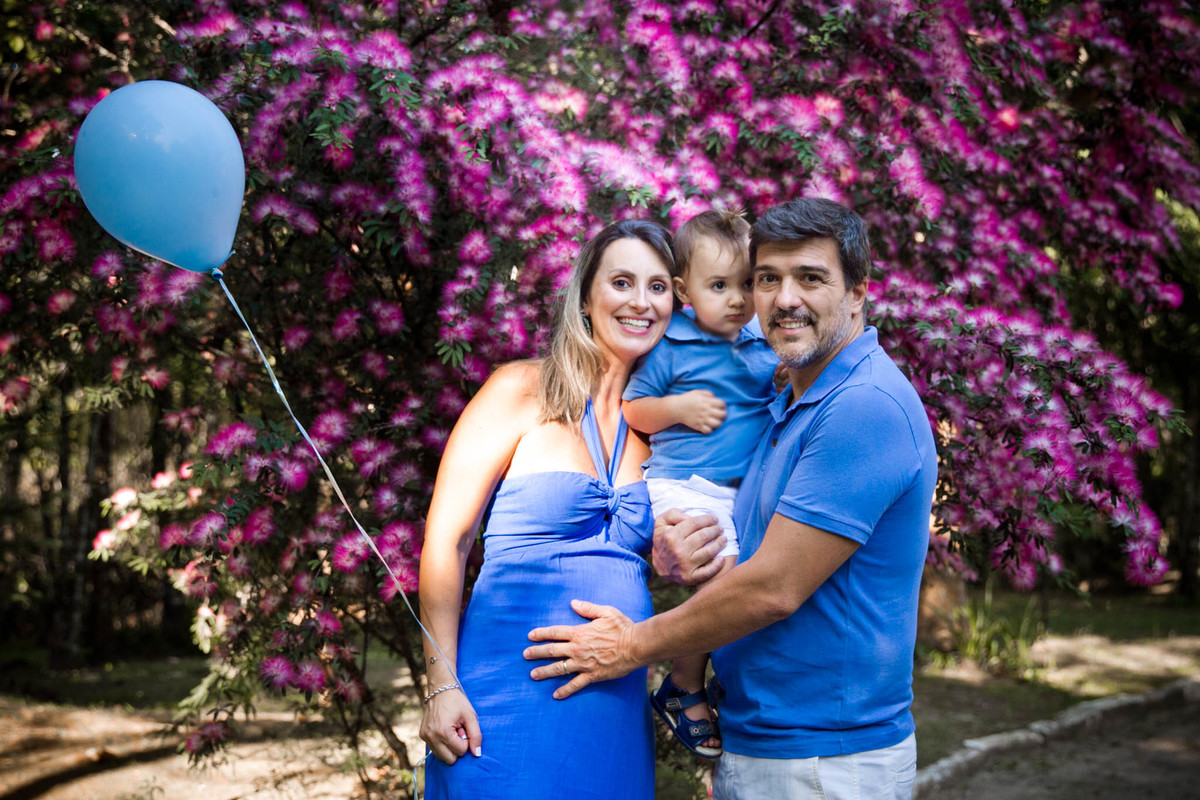 ensaio de gestante com flores