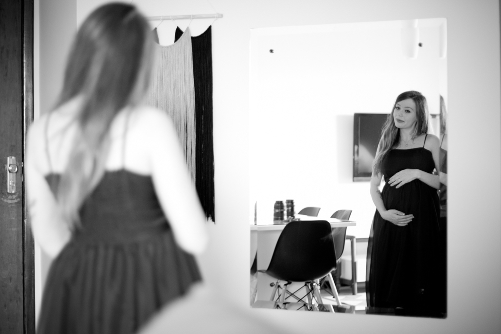 Ensaio gestante em casa