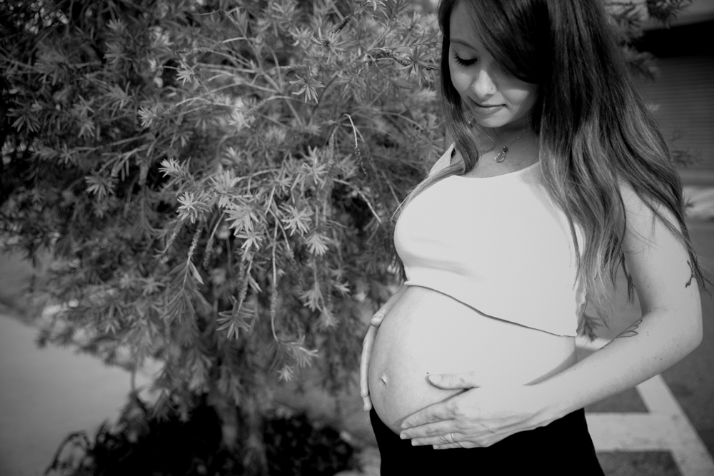 Ensaio gestante em casa