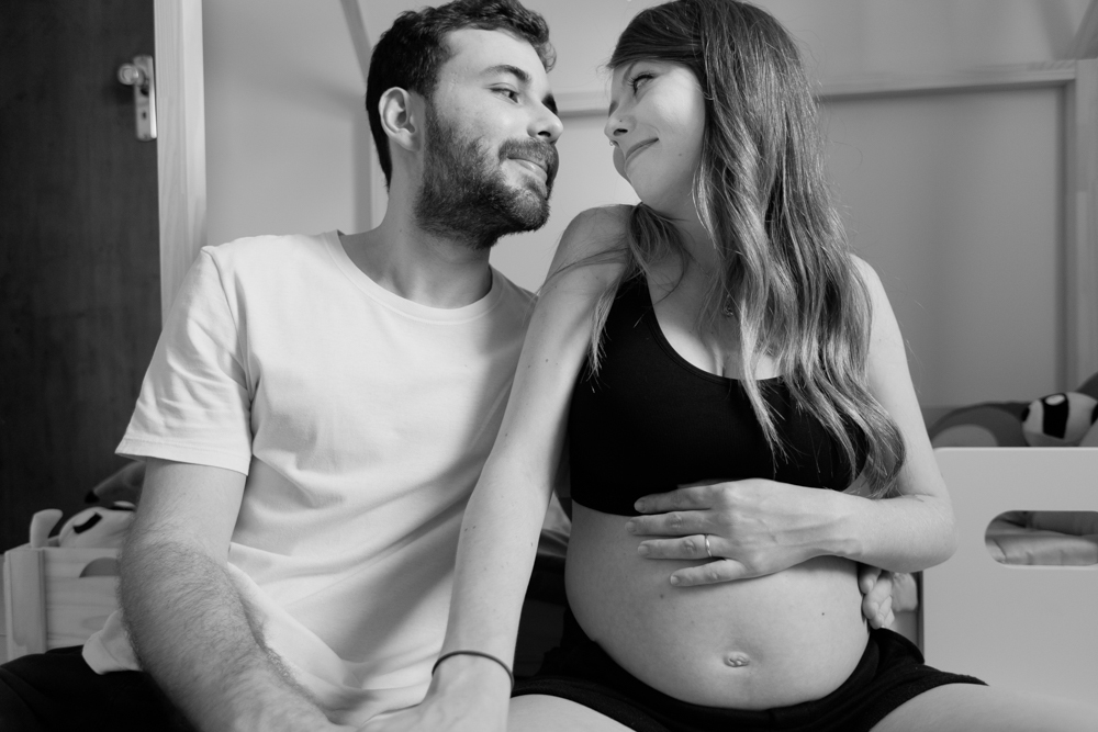 Ensaio gestante em casa