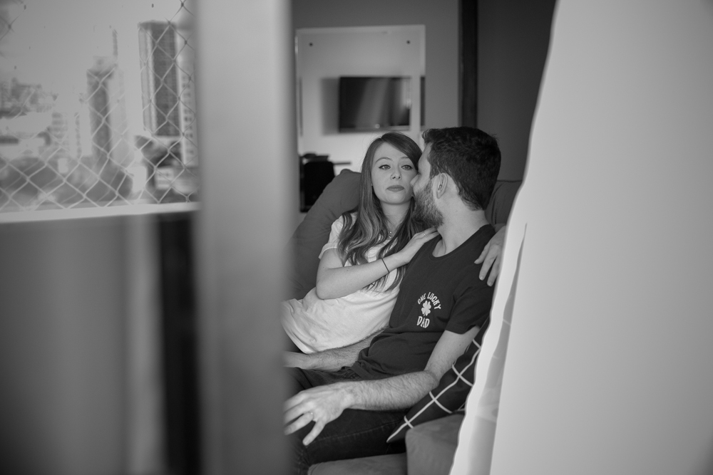 Ensaio gestante em casa