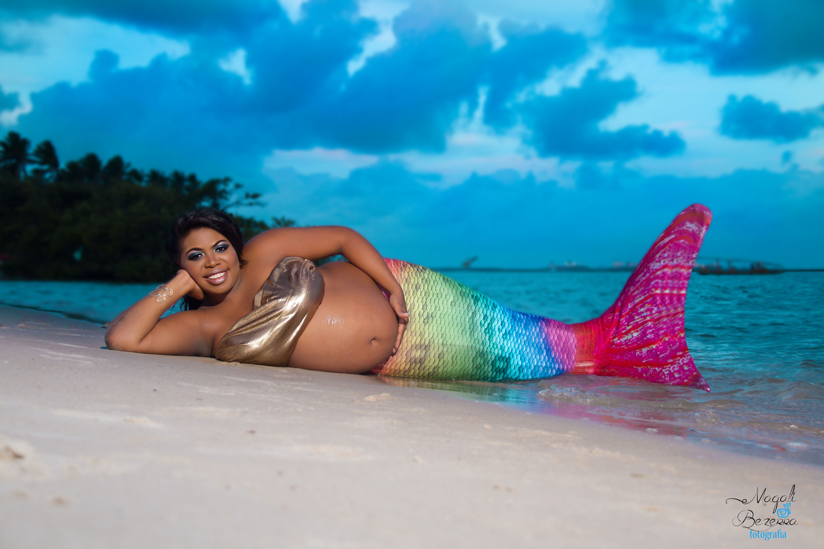 Ensaio fotográfico gestante na praia. Porto de Galinhas/PE