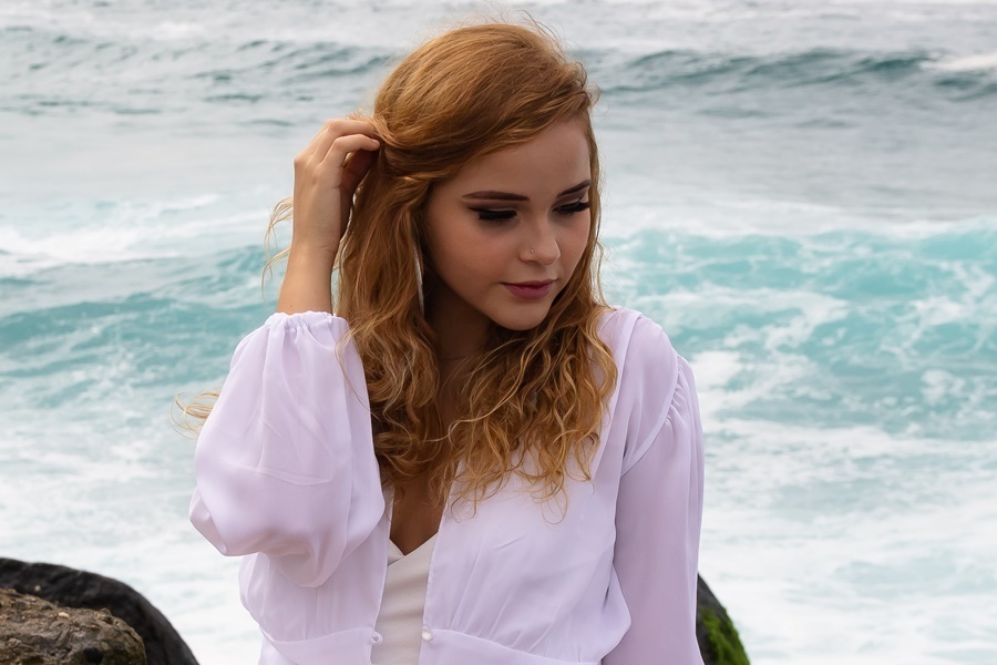 Ensaio fotográfico feminino na praia - Pier Quebra Mar, Barra da Tijuca - Rio de Janeiro
