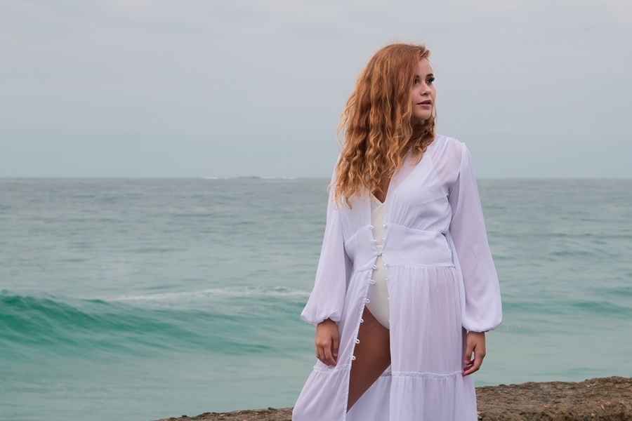 Ensaio fotográfico feminino na praia - Pier Quebra Mar, Barra da Tijuca - Rio de Janeiro