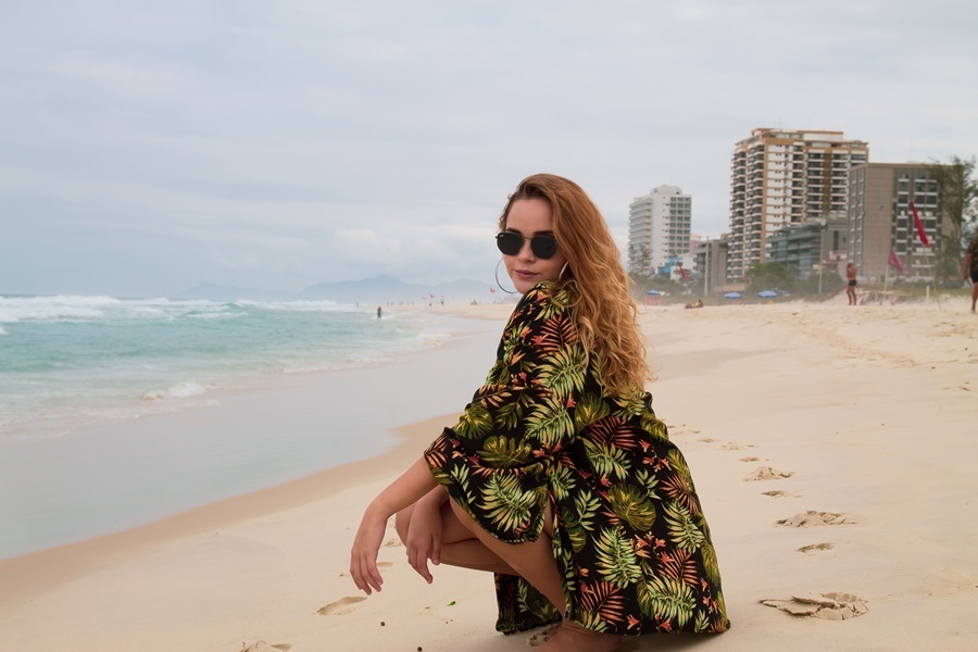 Ensaio fotográfico feminino na praia - Pier Quebra Mar, Barra da Tijuca - Rio de Janeiro