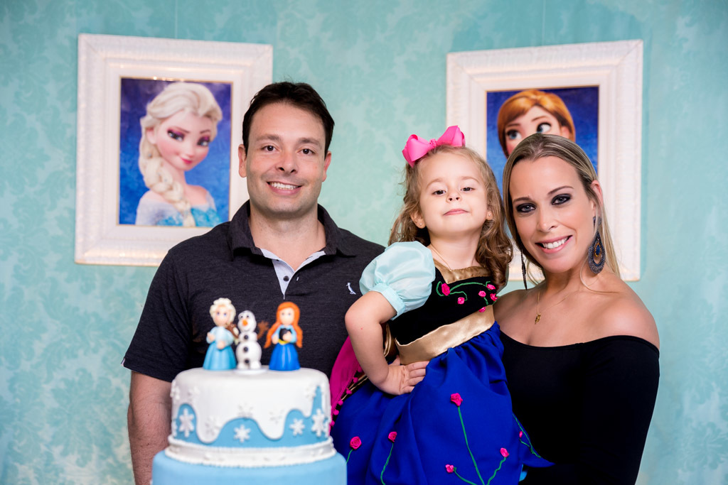 Isabela 3 anos - Tema frozen - Gato Xadrez - Niterói/RJ