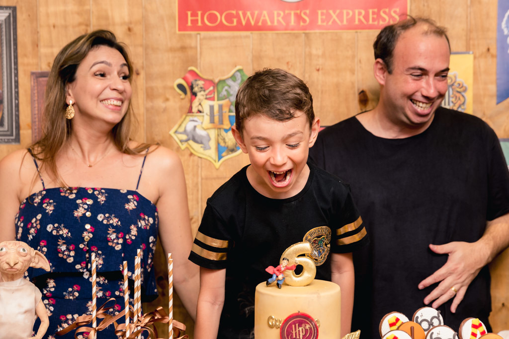 Gustavo 6 anos - Festa Harry Potter - festa infantil - parabéns