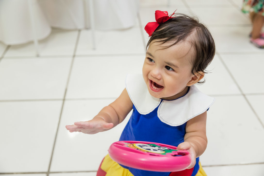 Catarina 1 anos  - Aniversário infantil Branca de neve - foto de criança - Niterói