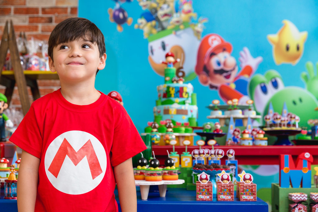 Aniversário Infantil - Matheus 6 anos - tema mario bros - super mario - decoração festa infantil - penísula barra