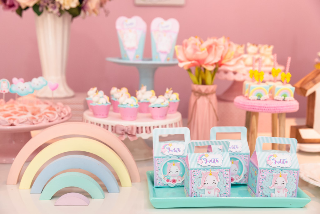 Aniversário infantil - Judith 1 ano - tema unicórnio - festa menina - Hora Feliz Casa de Festas - niteroi/rj