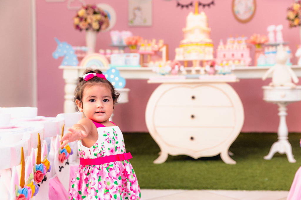 Aniversário infantil - Judith 1 ano - tema unicórnio - festa menina - Hora Feliz Casa de Festas - niteroi/rj