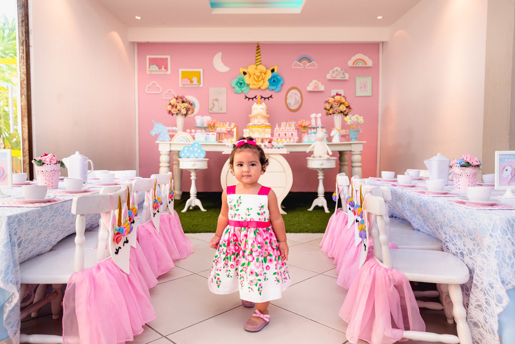 Aniversário infantil - Judith 1 ano - tema unicórnio - festa menina - Hora Feliz Casa de Festas - niteroi/rj