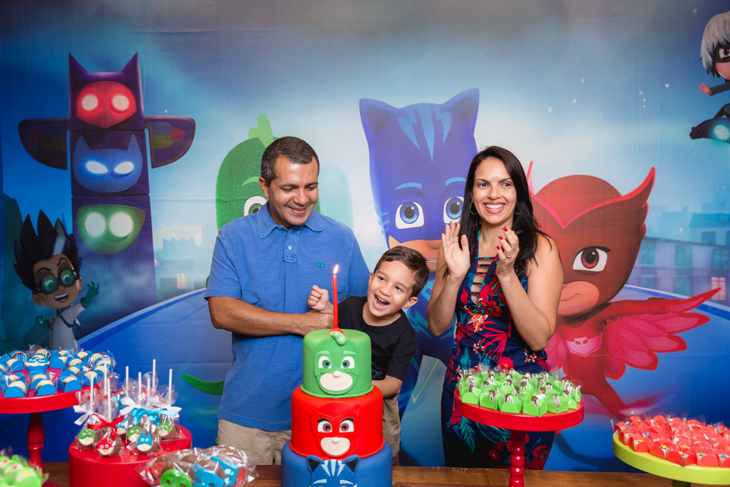 Hugo 4 anos - aniversário infantil -tem PJ Masks - Happy day - Niterói / RJ