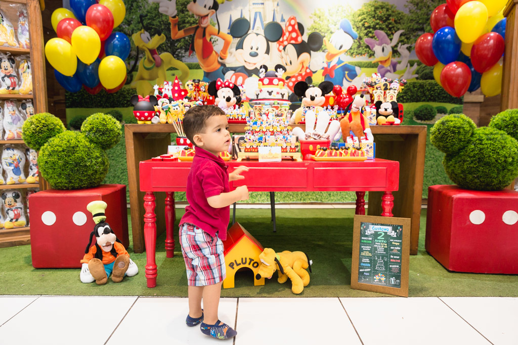 Aniversário Guga 2 anos - Tema Mickey Mouse - Tik Tak Casa de Festas - Botafogo - RJ