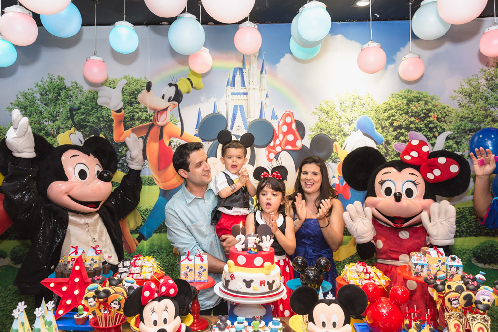 Aniversário Guga 2 anos - Tema Mickey Mouse - Tik Tak Casa de Festas - Botafogo - RJ