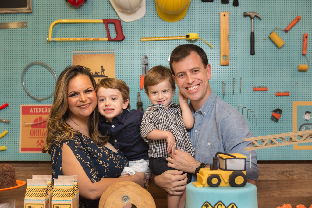 Aniversario 4 anos - Caio - Tema obras - casa de festas niteroi - Quintal de Contos