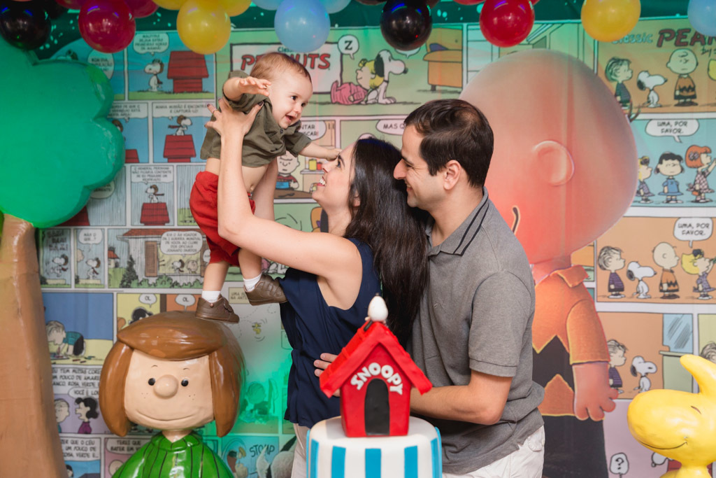 Aniversario infantil - Pedro e Gabriel 1 ano - Temas snoopy - Festa & Cia - Nitreói /RJ