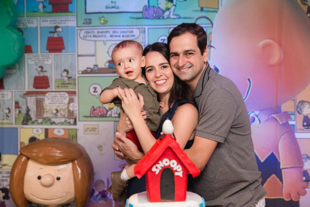 Aniversario infantil - Pedro e Gabriel 1 ano - Temas snoopy - Festa & Cia - Nitreói /RJ