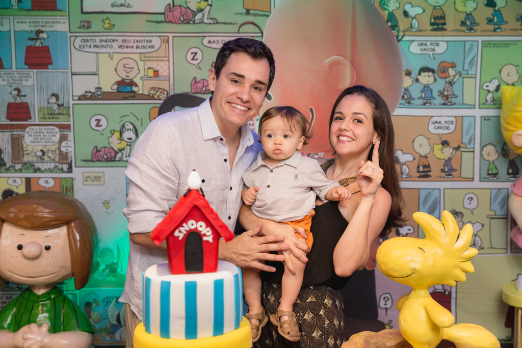 Aniversario infantil - Pedro e Gabriel 1 ano - Temas snoopy - Festa & Cia - Nitreói /RJ