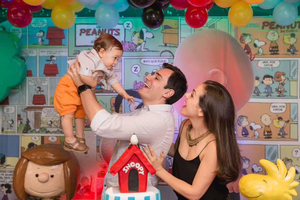 Aniversario infantil - Pedro e Gabriel 1 ano - Temas snoopy - Festa & Cia - Nitreói /RJ