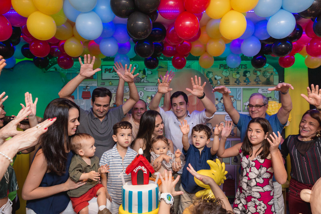 Aniversario infantil - Pedro e Gabriel 1 ano - Temas snoopy - Festa & Cia - Nitreói /RJ