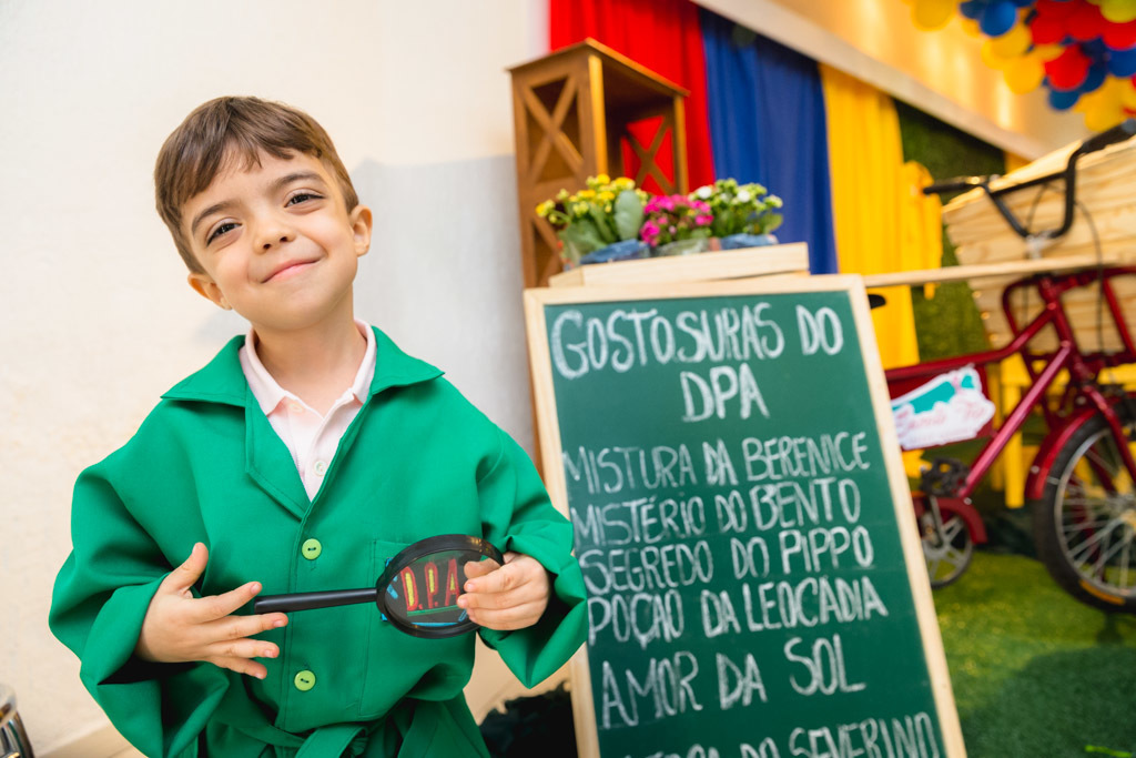 Miguel 4 anos - Aniversário infantil - Catavento Festas - Piratininga Niterói - Tema DPA - D.P.A