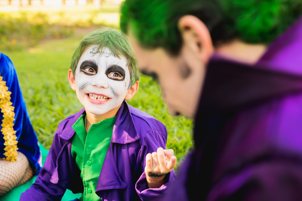 Davi 6 anos - aniversario infantil - tema vilões - coringa e batman - piquenique de aniversario - festa infantil - Arlequina 