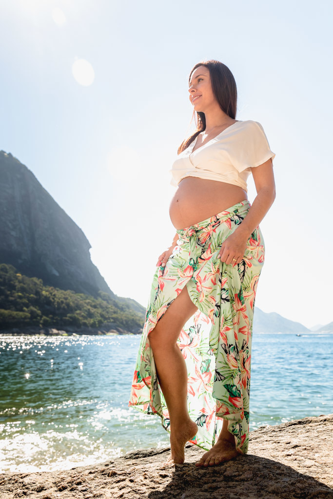 À espera da Marina - praia vermelha - Urca/RJ - ensaio gestante - ensaio gestante na praia