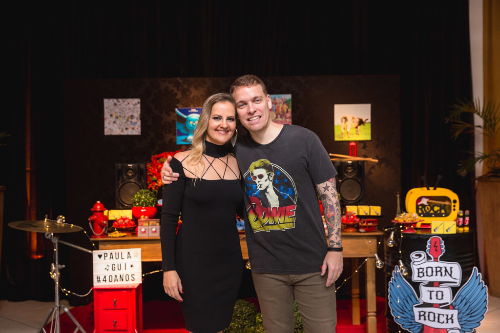 Paula & Gui & Gabriel - festa tema rock - aniversário de 40 anos - aniversário pais e filhos - Casa Fróes SF