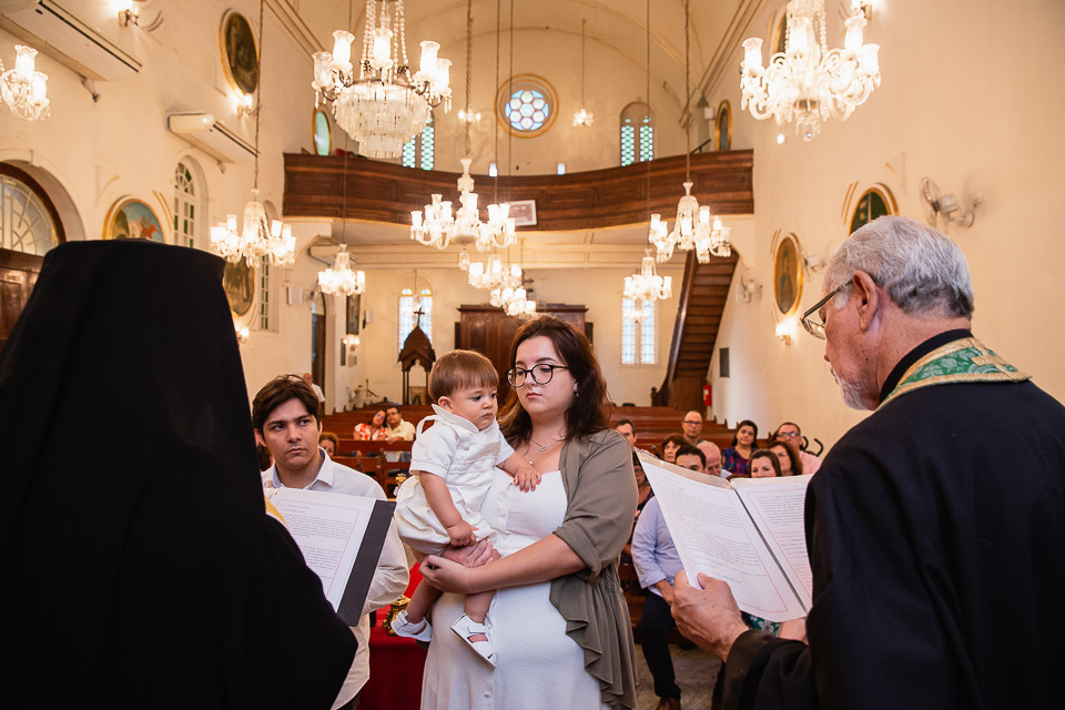 Durante o Batizado do Benjamin