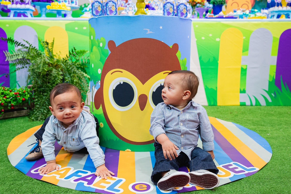 #rafaelemiguel
#aniversárioinfantil #aniversariogemeos #primeiroaninho #aniversariode1ano #aniversariorj #casaxrecreio #irmãos #irmaosgemeos #temabolofofos #aniversáriomenino #festalinda