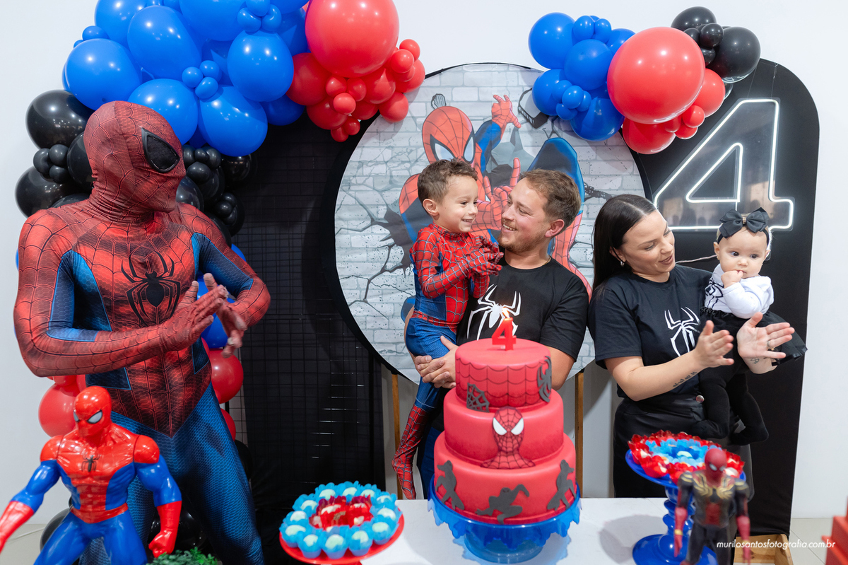 Joaquim 4 anos Murilo Santos Fotografia Castro Campos Gerais Paraná Festa Alegria Família Sony Criança Aniversario Infantil Parabens Homem Aranha Heroi