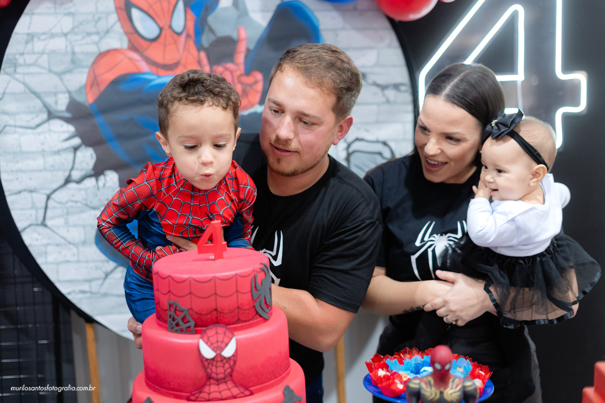 Joaquim 4 anos Murilo Santos Fotografia Castro Campos Gerais Paraná Festa Alegria Família Sony Criança Aniversario Infantil Parabens Homem Aranha Heroi