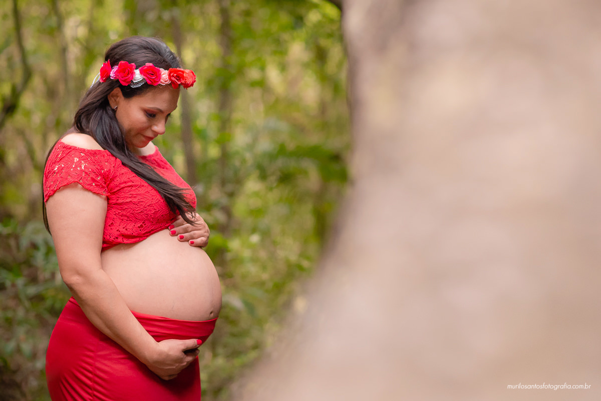 Murilo Santos Fotografia Ensaio Externo Ensaio Casal Gestante Cristiane e Valdeci Ensaio Cachoeira Cachoeira do Rio São Jorge Ponta Grossa Paraná
