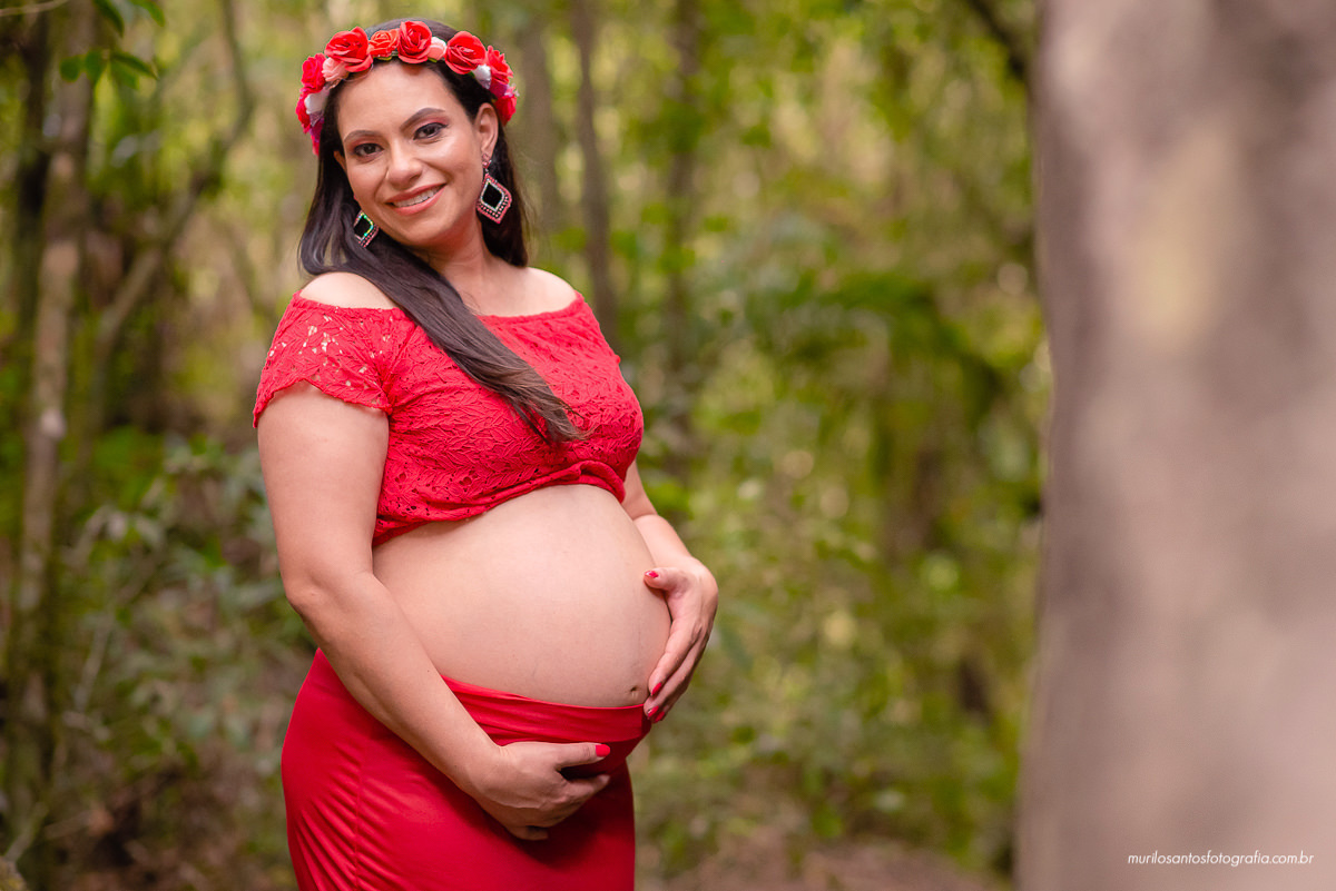 Murilo Santos Fotografia Ensaio Externo Ensaio Casal Gestante Cristiane e Valdeci Ensaio Cachoeira Cachoeira do Rio São Jorge Ponta Grossa Paraná