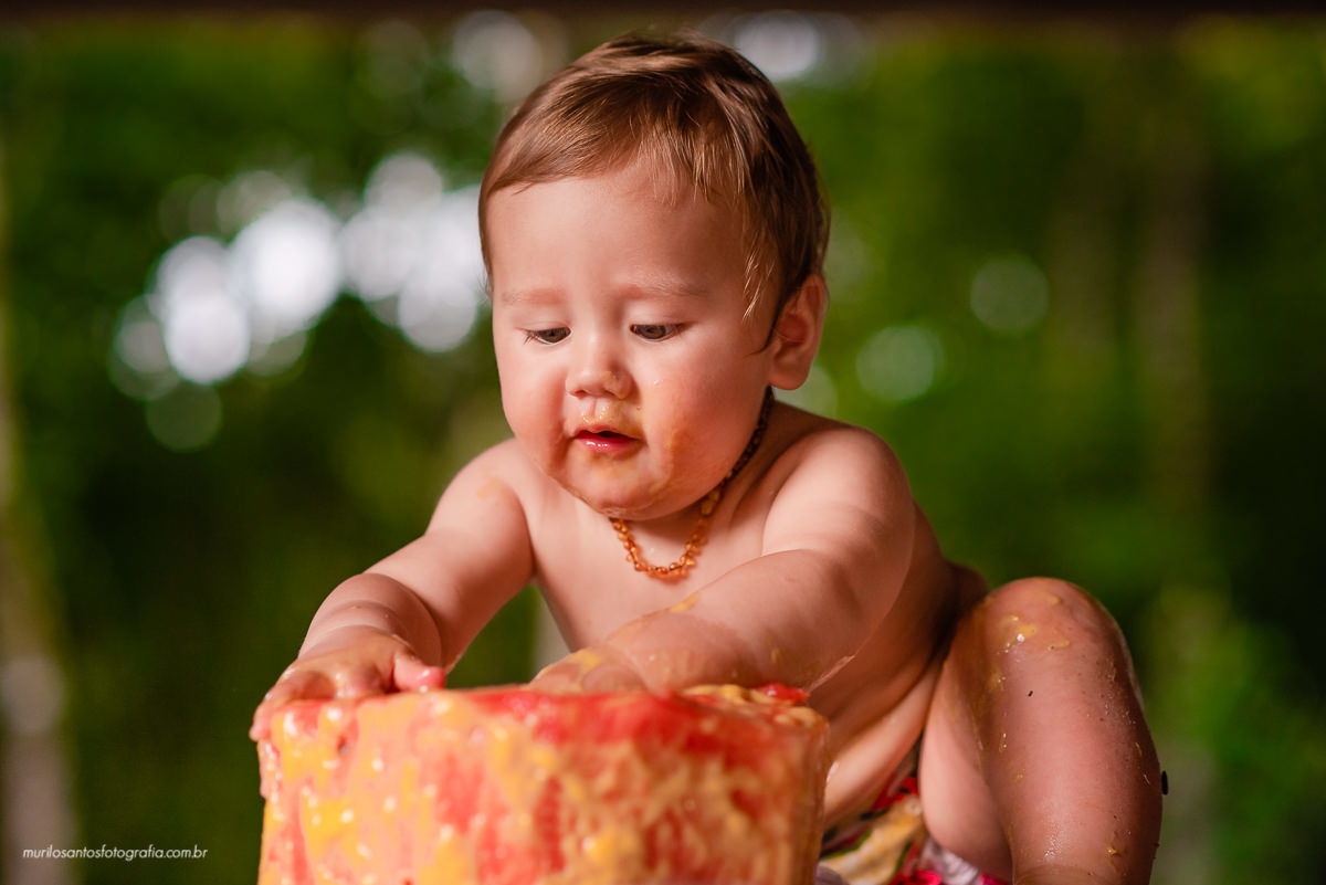 Murilo Santos Fotografia Ensaio Externo Ensaio Smash The fruit Cícero Ensaio Pessoal Criança Infantil Alegria Espontaneo Bolo de fruta Manga Smash the cake Castro Paraná