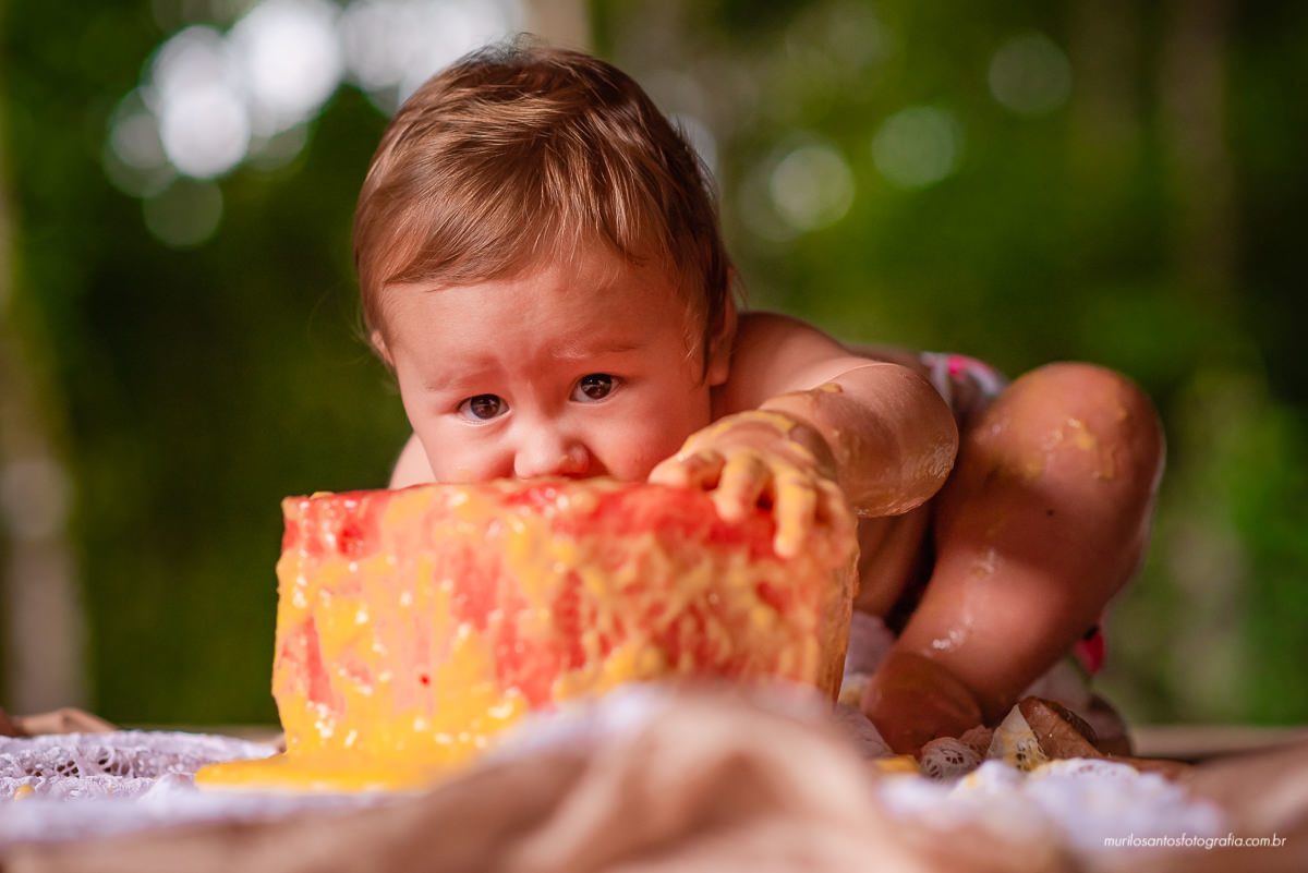 Murilo Santos Fotografia Ensaio Externo Ensaio Smash The fruit Cícero Ensaio Pessoal Criança Infantil Alegria Espontaneo Bolo de fruta Manga Smash the cake Castro Paraná