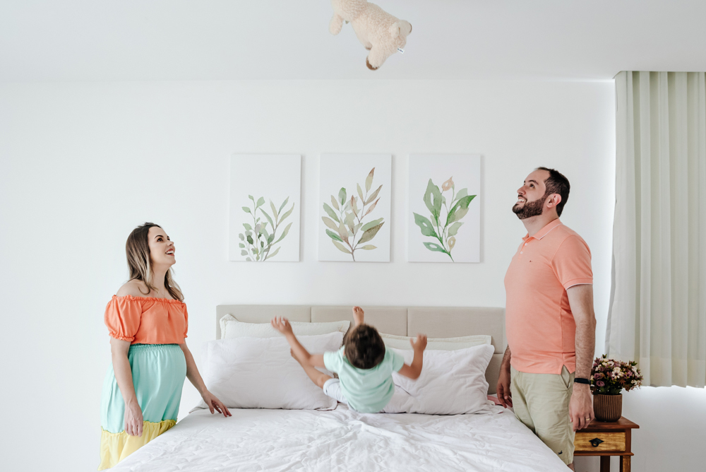 brincadeiras em familia na cama